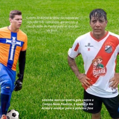 Zé Rafael e Leizinho brilham na rodada da Copa Bragança 2026, que define os times classificados às quartas de final